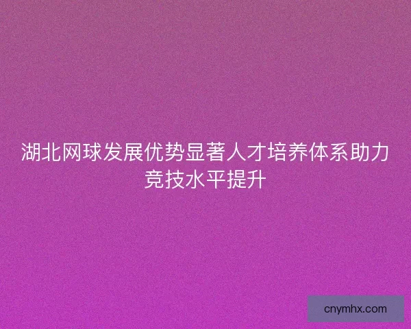 湖北网球发展优势显著人才培养体系助力竞技水平提升 湖北网球发展优势显著人才培养体系助力竞技水平提升